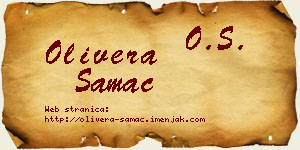 Olivera Samac vizit kartica